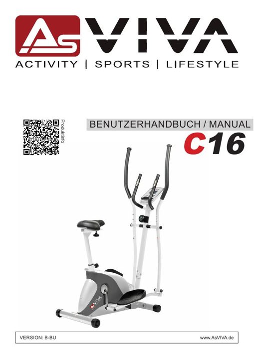 Vélo elliptique & vélo d'appartement 2in1 C16
