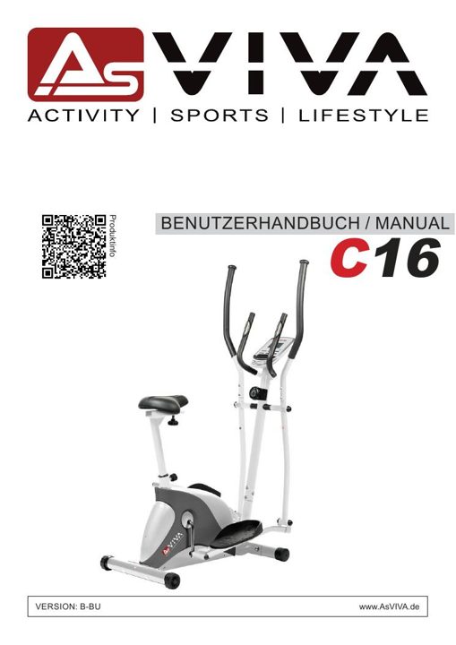Vélo elliptique & vélo d'appartement 2in1 C16 Bedienungsanleitung
