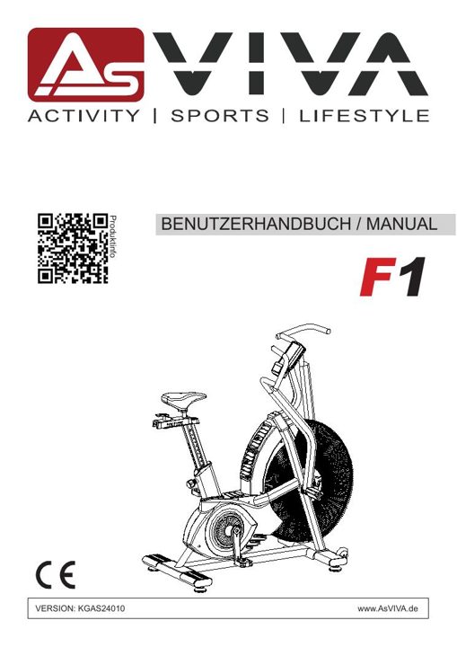 Vélo d'appartement semi-professionnel Air Bike F1