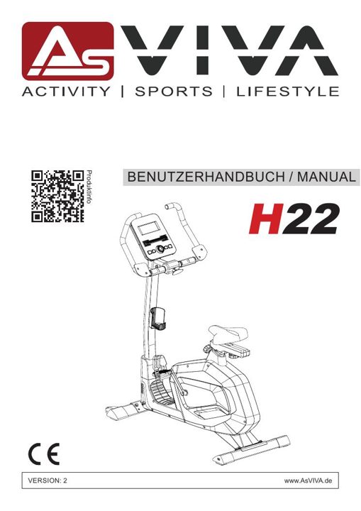 Ergomètre Smart Fit H22 Bedienungsanleitung