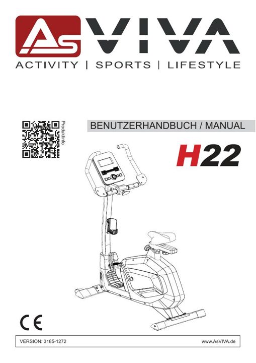 Ergomètre Smart Fit H22 Bedienungsanleitung