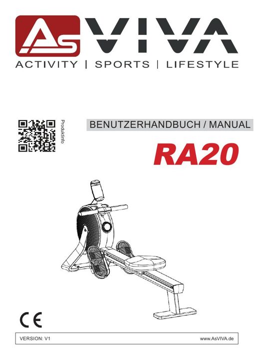 Rameur PowerGen RA20 Bedienungsanleitung