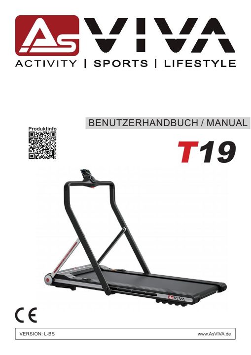 Tapis de course T19 Bluetooth Compact Runner Bedienungsanleitung