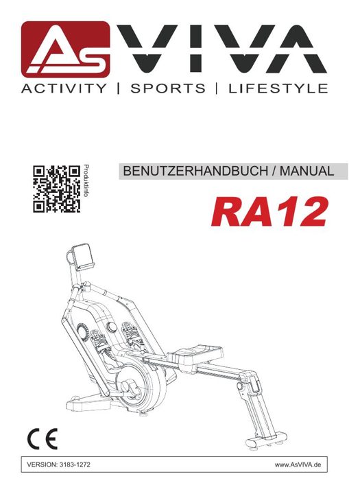 Rameur 3D RA12 Rower Bedienungsanleitung