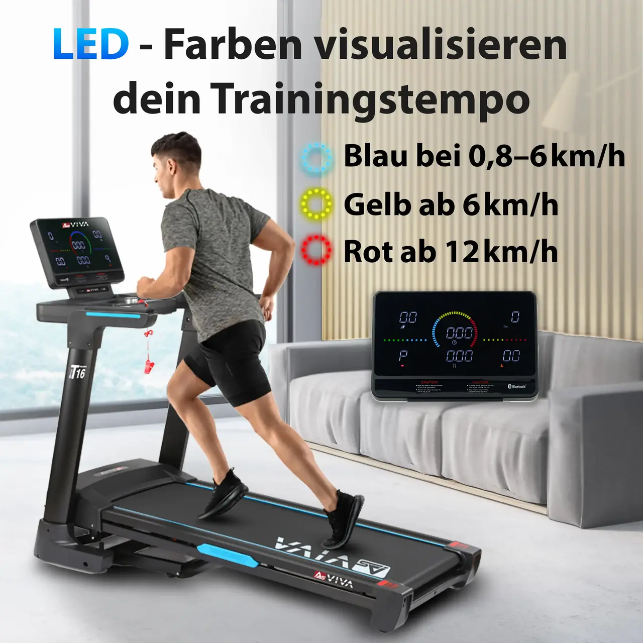 Les couleurs LED indiquent votre rythme d'entraînement en un coup d'œil
