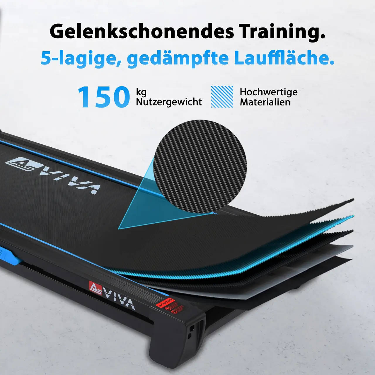 Surface de course amortie à 5 couches pour un entraînement ménageant les articulations