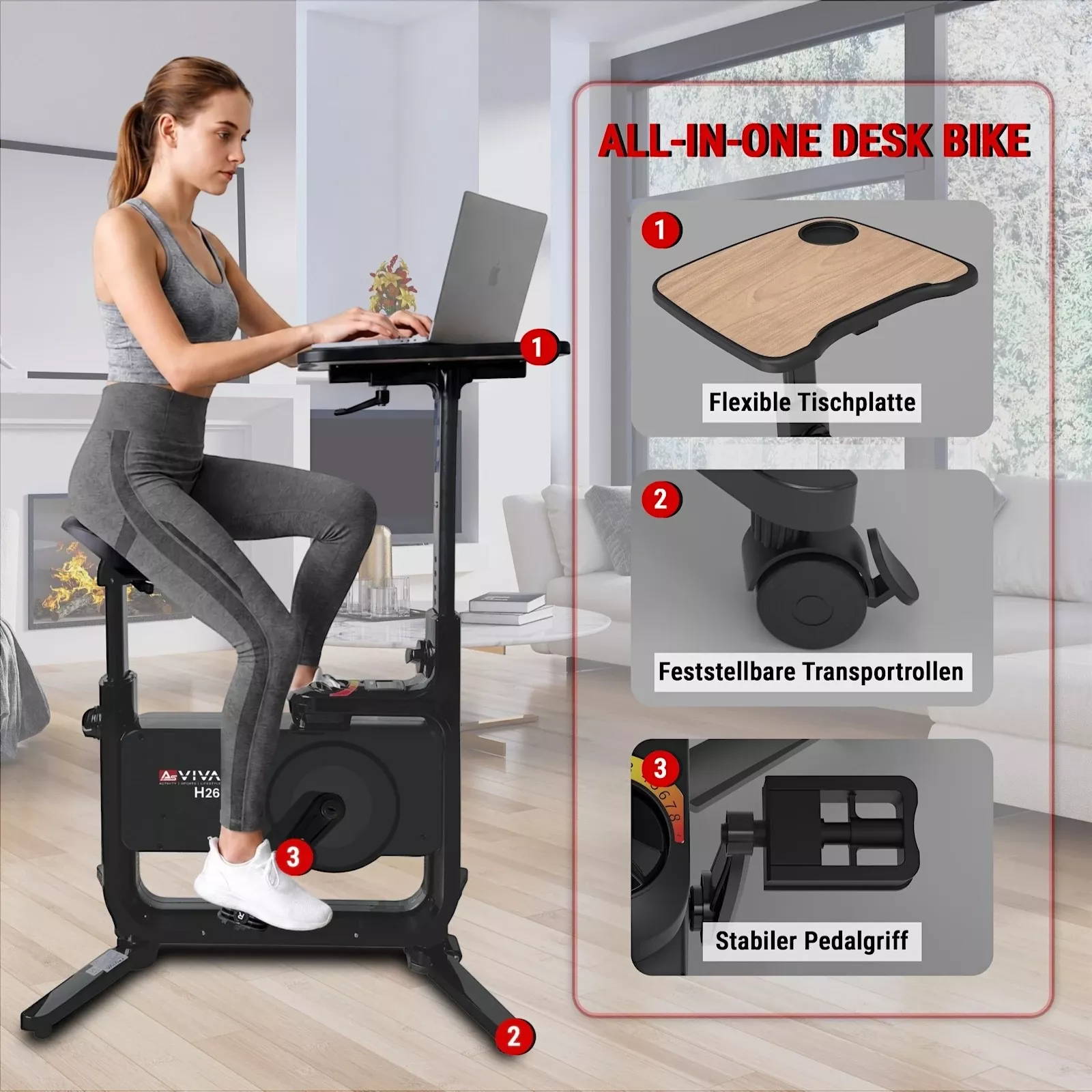 Tout-en-un : mouvement, confort et travail productif