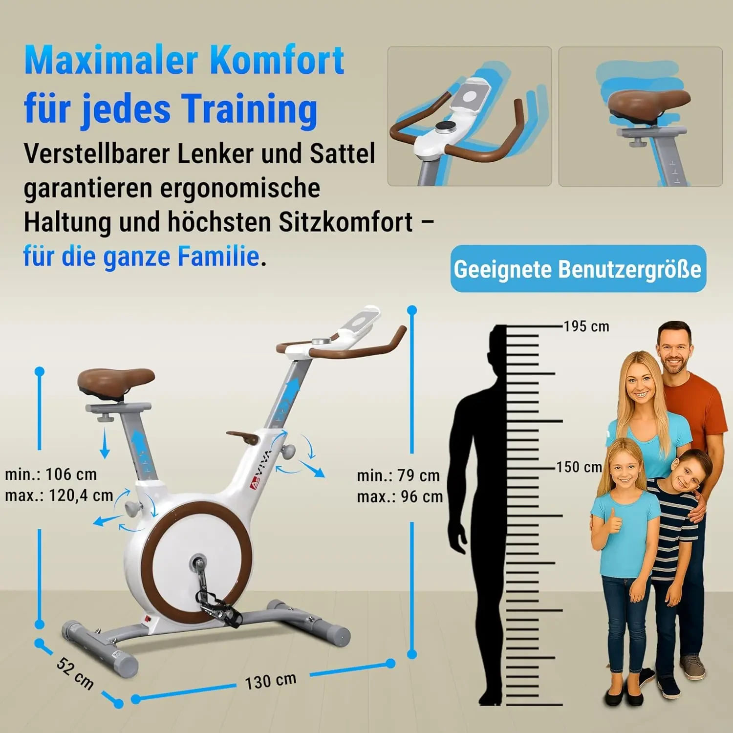 Guidon et selle réglables pour toutes les tailles