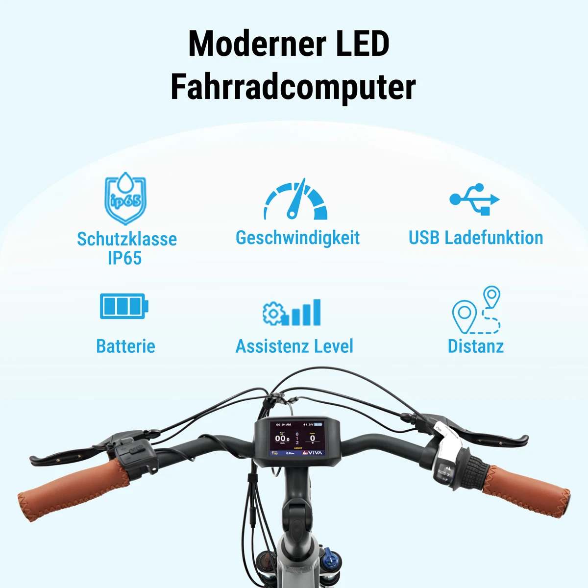Compteur vélo LED moderne