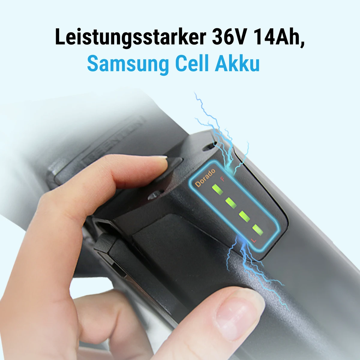 Batterie à cellules Samsung de 504 Wh – jusqu'à 100 km