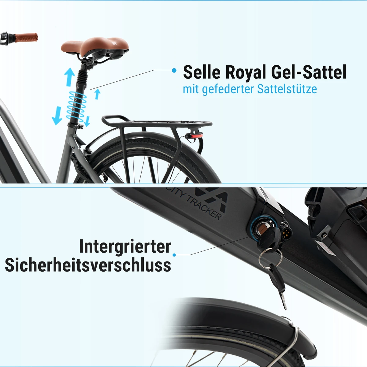Selle gel Selle Royal et fermeture de sécurité