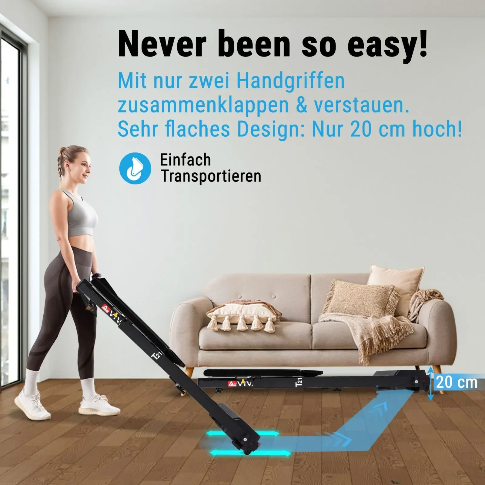 Pliable et peu encombrant – seulement 20 cm une fois rangé