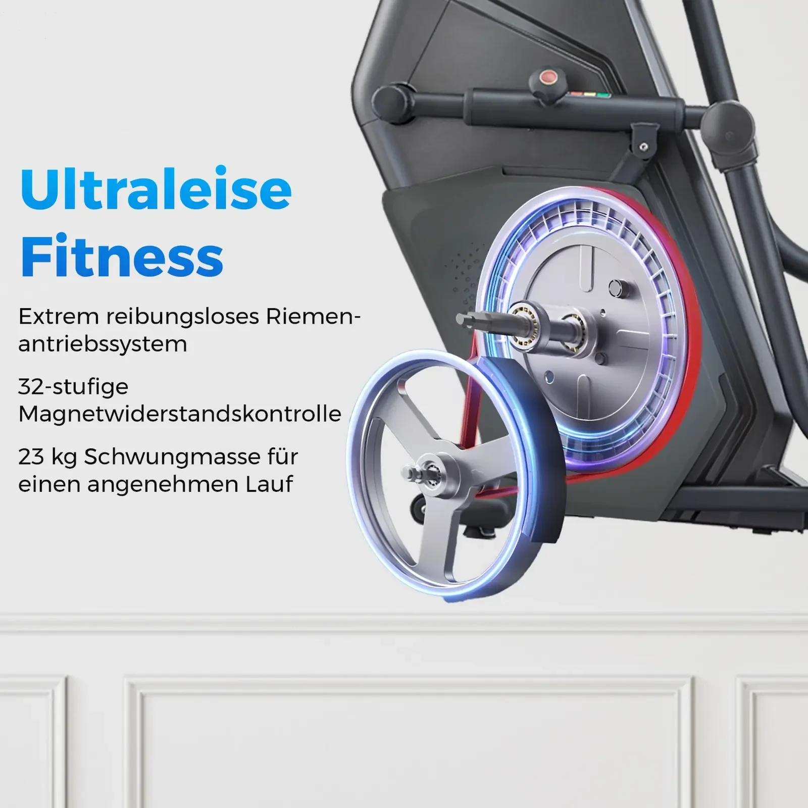 Entraînement par courroie ultra-silencieux avec 23 kg de masse d'inertie