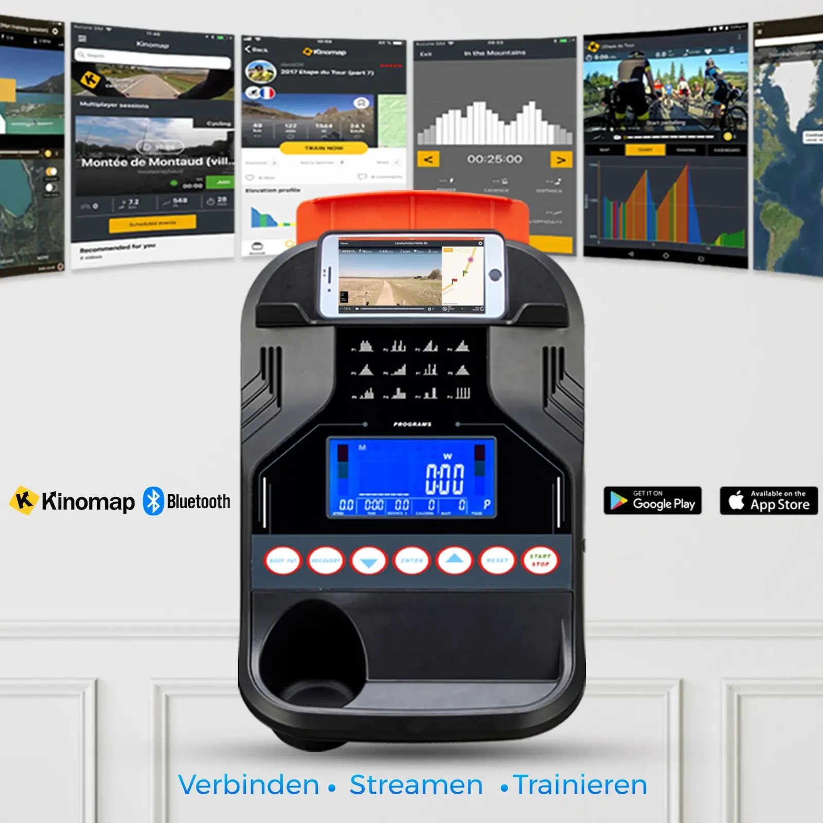Ordinateur d'entraînement LED avec Bluetooth & Kinomap