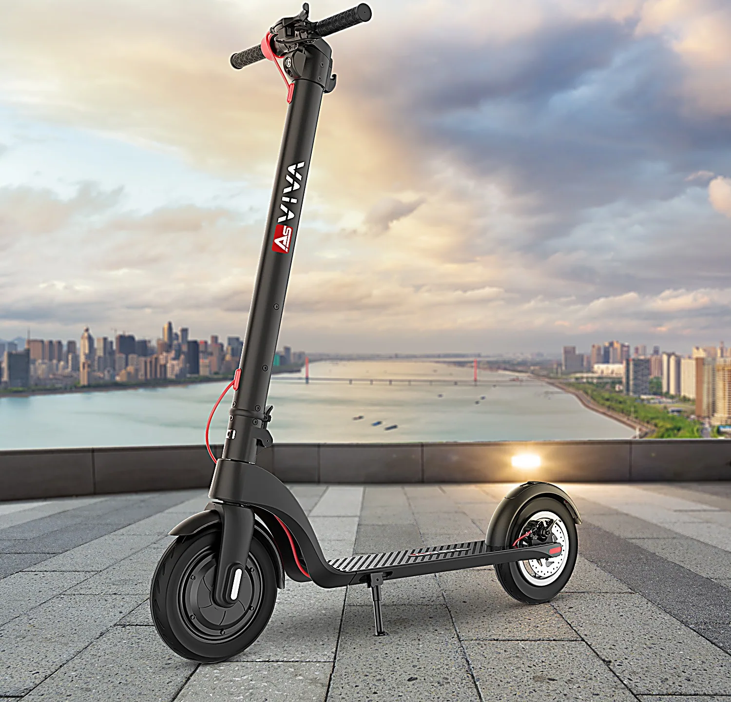 AsVIVA ES01 – trottinette électrique pliable avec caractéristiques en un coup d'œil