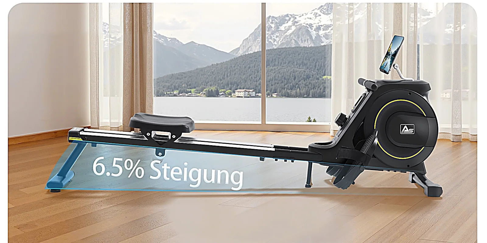 AsVIVA RA11 Magnetic rameur – équipement et composants en un coup d'œil