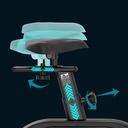 Selle réglable en hauteur de l'ergomètre AsVIVA Ride H24 pour une position assise ergonomique et un entraînement confortable