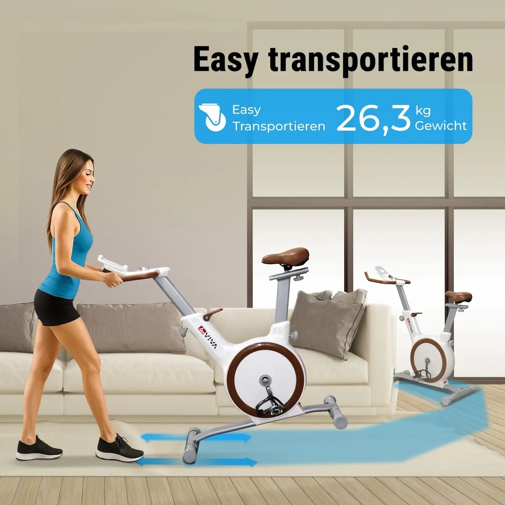 Ergometer Speedbike H12 – Heimtrainer Indoor Bike Transportrollen