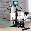 Vélo d'appartement ergomètre AsVIVA H21 Pro Wi-Fi – Roulettes de transport