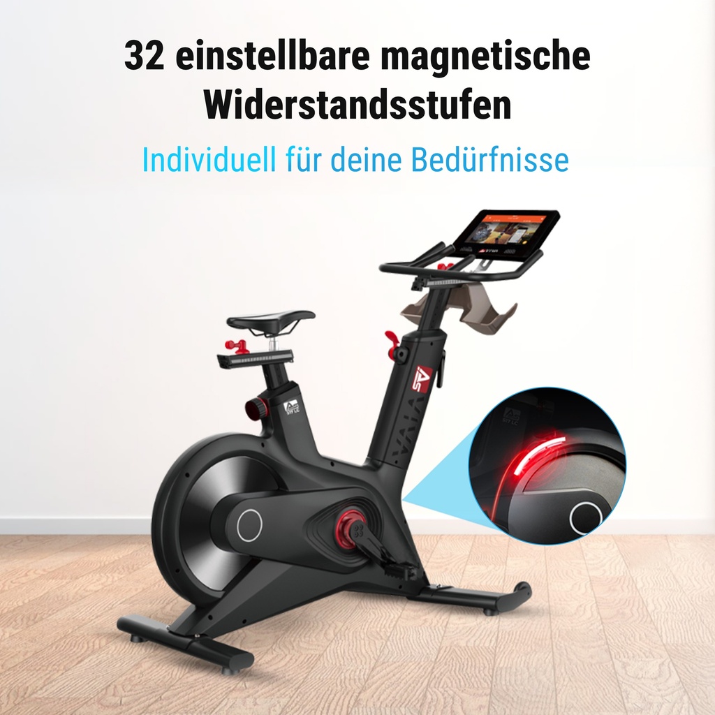Niveaux de résistance réglables en continu du AsVIVA Speedbike Studio Pro S17