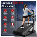 Vue détaillée du tapis de course AsVIVA T30 Pro Max Climb Marathon montrant sa finition de haute qualité