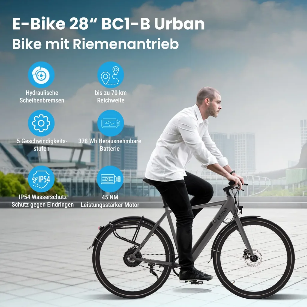 AsVIVA E-Bike BC1B – 28" Urban Citybike