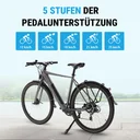 AsVIVA E-Bike BC1B – Citybike urbain 28 pouces – niveaux d'assistance