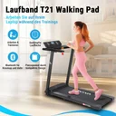 AsVIVA 2-en-1 – Tapis de course Walk & Run T21 – conception compacte