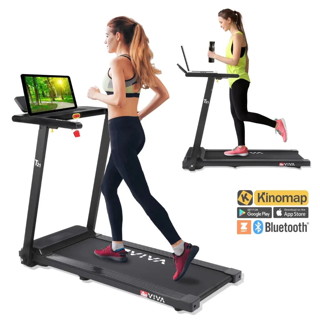 AsVIVA 2-en-1 – Tapis de course Walk & Run T21 – conception compacte (2)