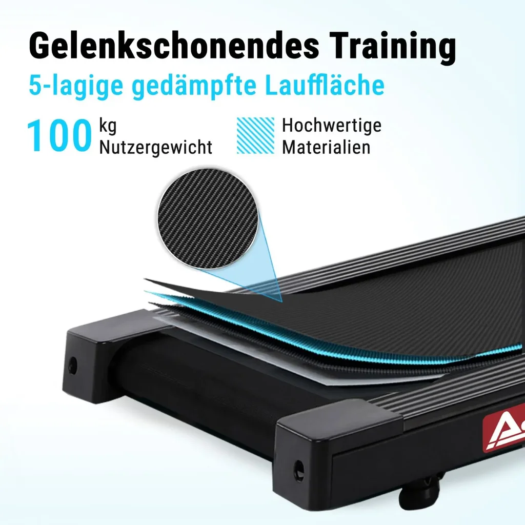 AsVIVA 2-en-1 – Tapis de course Walk & Run T21 – conception compacte (3)