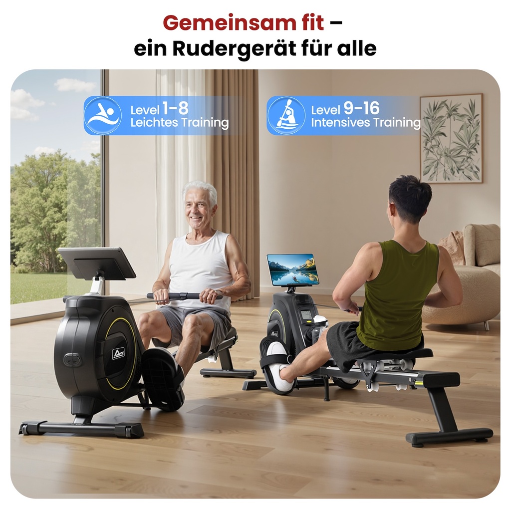 AsVIVA Rameur RA11 Magnetic – système de freinage magnétique (5)