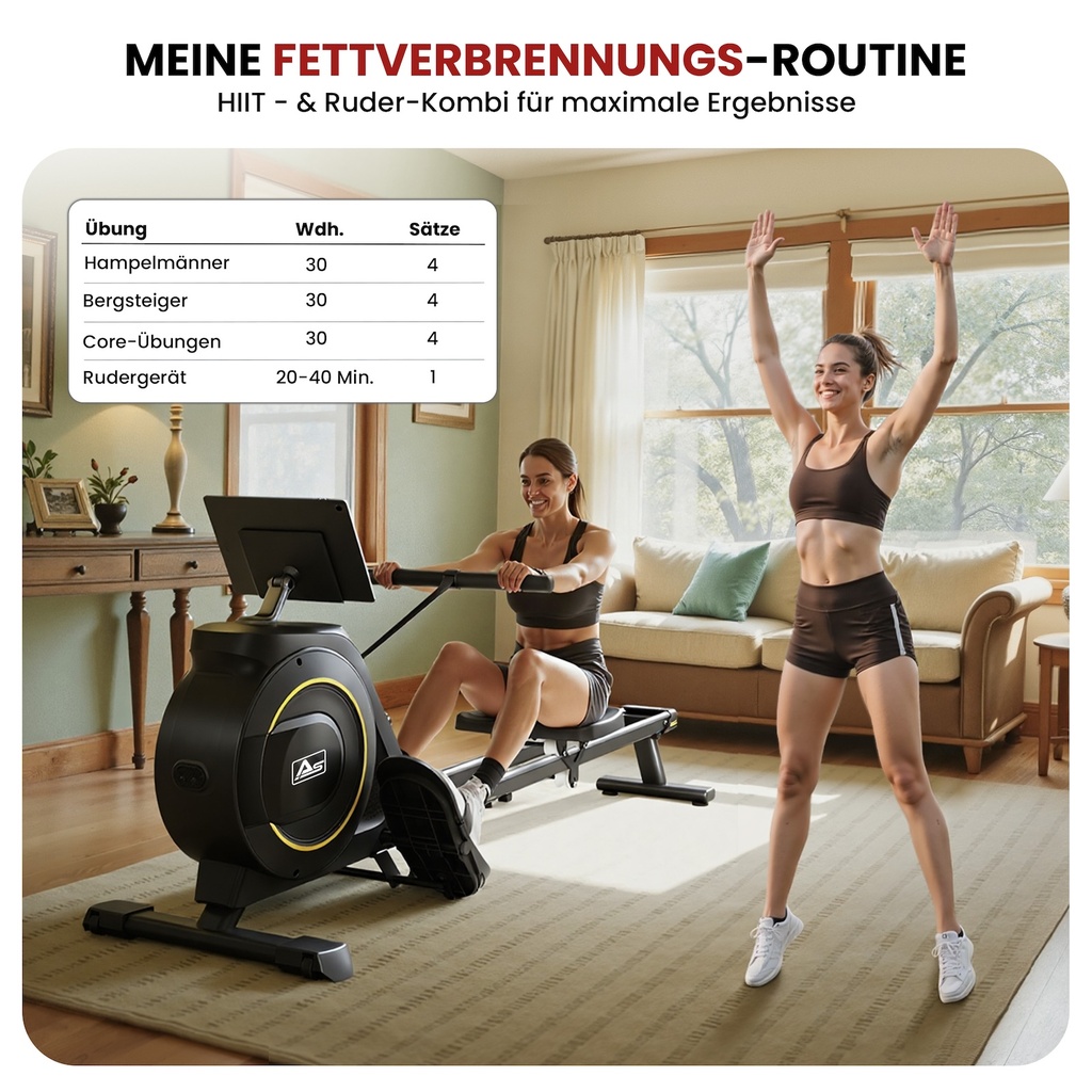 AsVIVA Rameur RA11 Magnetic – système de freinage magnétique (6)
