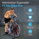 AsVIVA Air Bike Vélo d'appartement Semi-Pro F1 – résistance à l'air