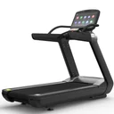 Grand écran tactile HD de 23,5 pouces du tapis de course AsVIVA T22 Studio Pro en vue frontale