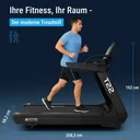 Aperçu des dimensions et des mesures du tapis de course AsVIVA T22 Studio Pro