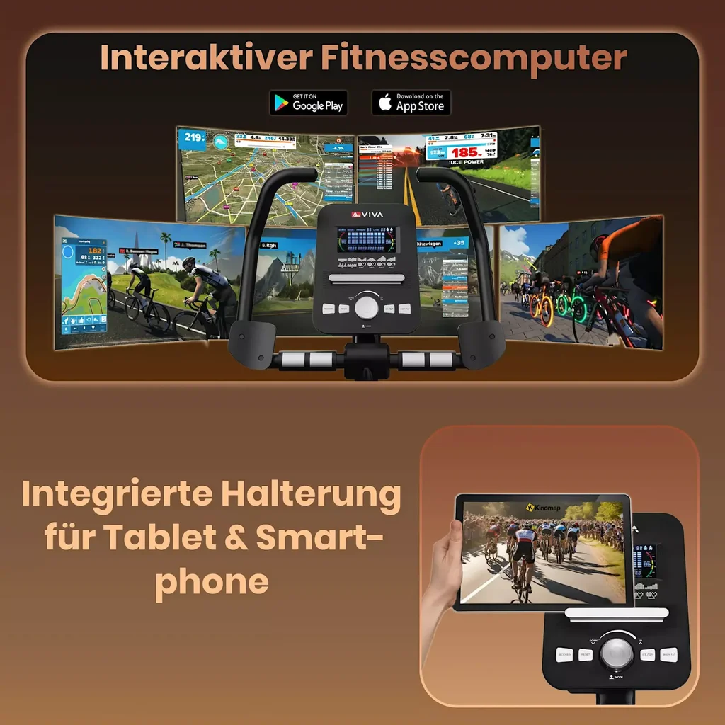 Ordinateur de fitness interactif et support pour tablette