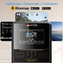 Écran de l'ergomètre AsVIVA H25 Studio Pro pour le streaming d'applications et de contenus d'entraînement