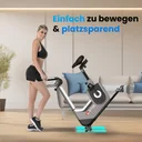 Roulettes de transport de l'ergomètre AsVIVA H25 Studio Pro pour un déplacement facile du vélo d'appartement