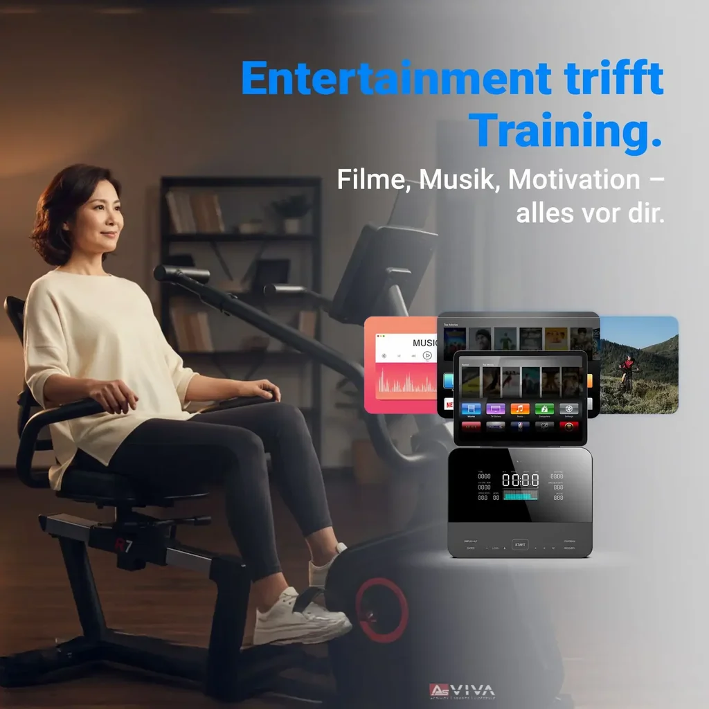 AsVIVA Ergomètre allongé 2-en-1 avec bras mobiles R7 – Vue 5