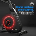 AsVIVA Ergomètre allongé 2-en-1 avec bras mobiles R7 – Volant d'inertie
