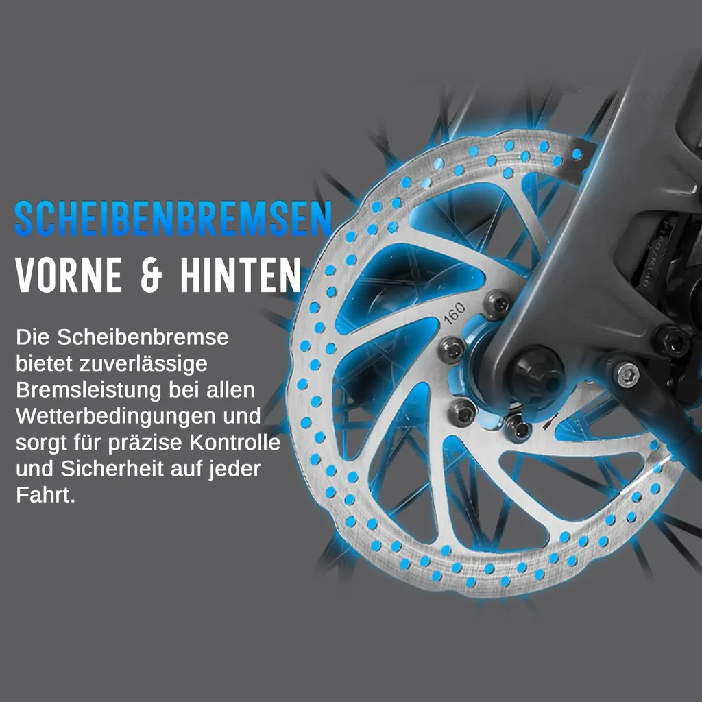 Vélo électrique pliable AsVIVA Stadtfalter B13 – Freins à disque