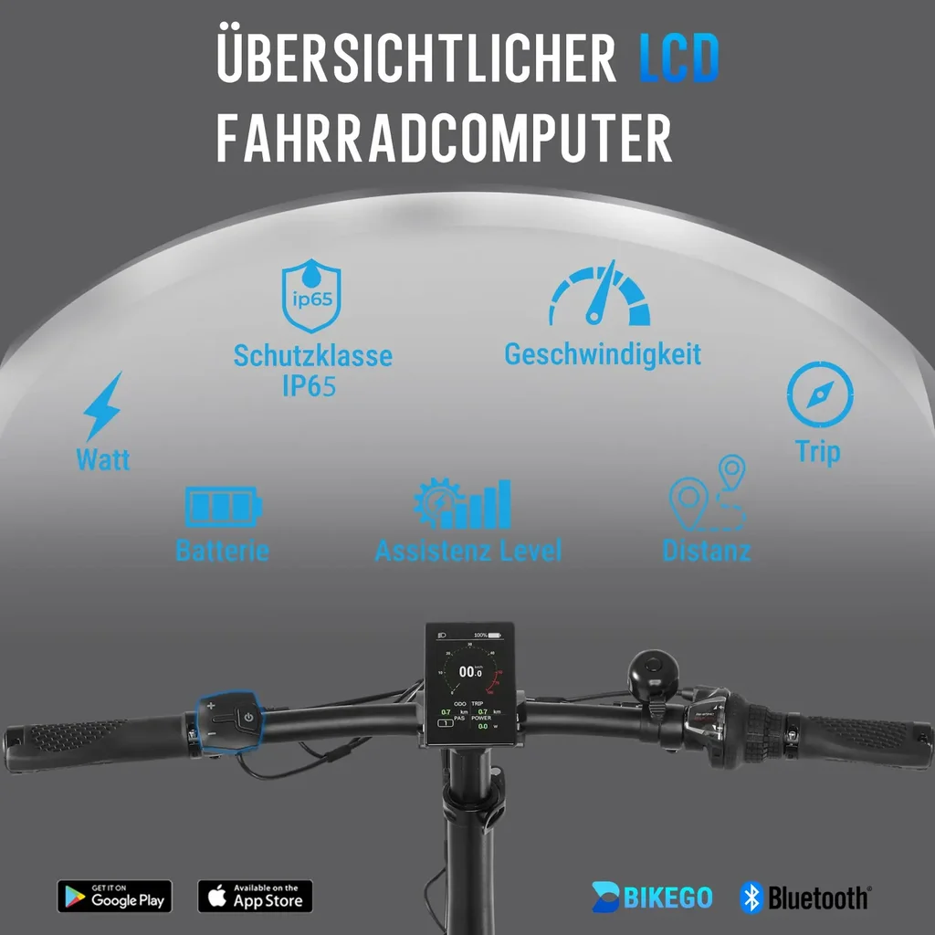 Vélo électrique pliable AsVIVA Stadtfalter B13 – Ordinateur de bord