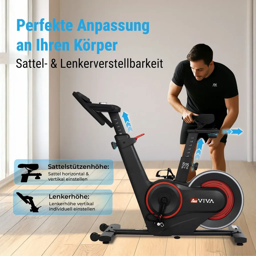 AsVIVA Speedbike Performance S15 – Taille de l'utilisateur