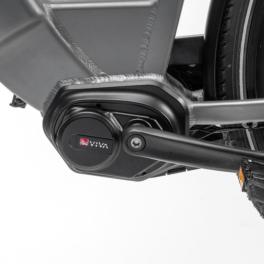 Vélo électrique de ville AsVIVA Stadtfalter B14 – Gris/Blanc – Vue 13
