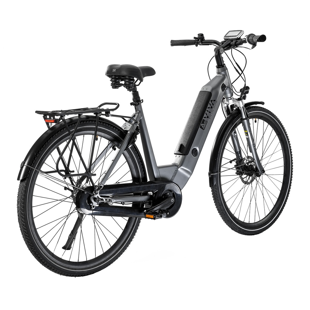 Vélo électrique de ville AsVIVA Stadtfalter B14 – Gris/Blanc – Vue 19