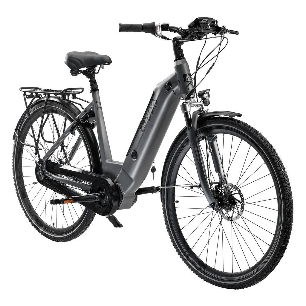 Vélo électrique de ville AsVIVA Stadtfalter B14 – Gris/Blanc – Vue 21