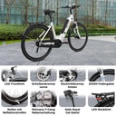 Vélo électrique de ville AsVIVA Stadtfalter B14 – Gris/Blanc – Vue 2