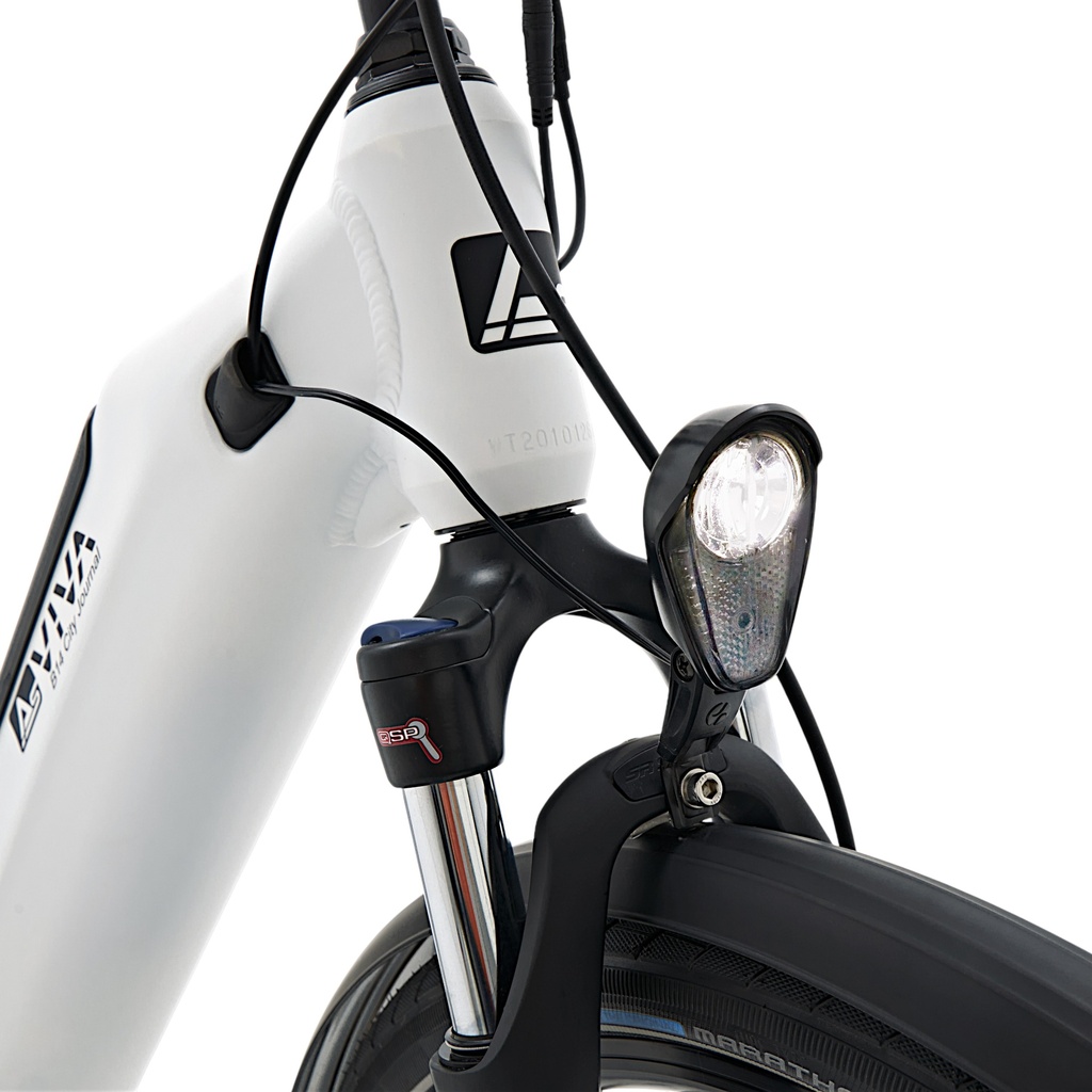 AsVIVA E-Bike urbain Stadtfalter B14 – Gris/Blanc – Vue 14