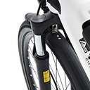 AsVIVA E-Bike urbain Stadtfalter B14 – Gris/Blanc – fourche à suspension