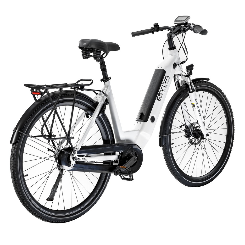 Vélo électrique de ville AsVIVA Stadtfalter B14 – Gris/Blanc – Vue 22